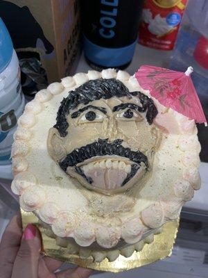 Ted Lasso face Cake