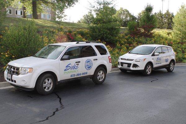 Sinks Pharmacy delivery cars