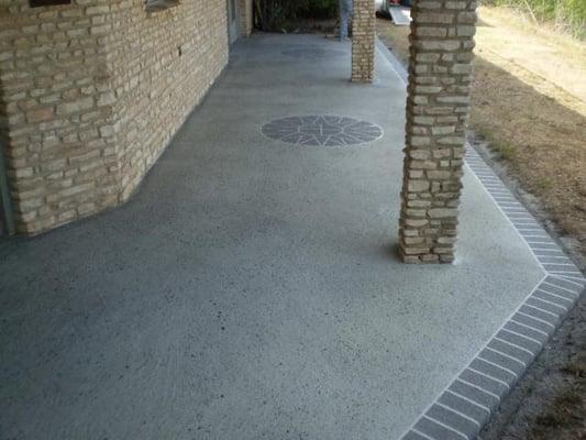 Decorative concrete patio that's easy to clean and maintain