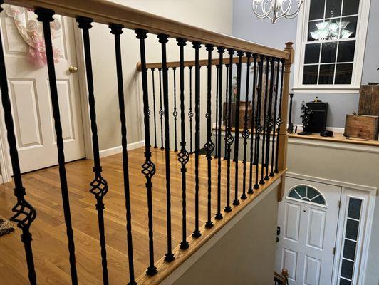 Replaced our wood Balusters with these pictured iron Balusters.