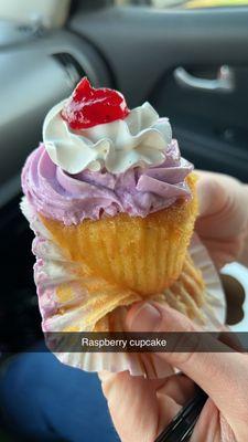 Red raspberry cupcake