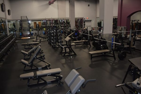 One of the Largest Free Weight Rooms in the Area