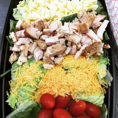 Chef salad with smoked turkey breast