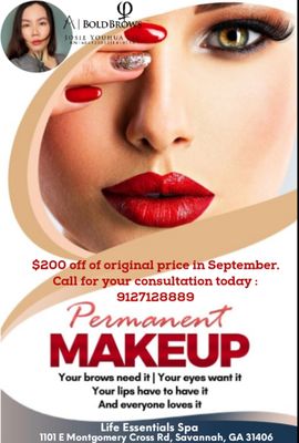 $200 off for any permanent makeup service