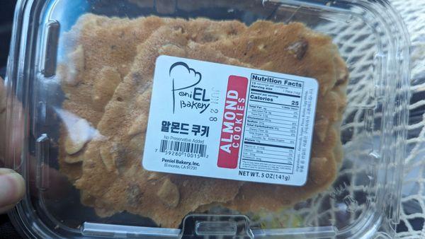 Almond senbei/cookies