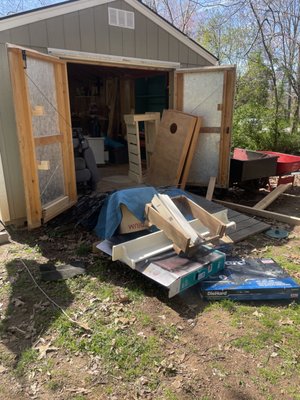 Storage shed clean out