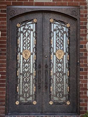 Iron door installed at our home!  Simply beautiful.