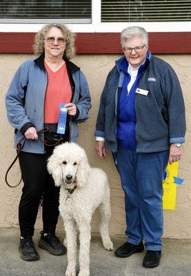 Sunny passed her AKC Canine Good Citizen test.