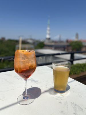 Aperol spritz, sun beer