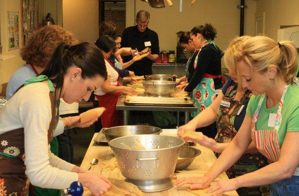 Hard at work for those tamales!