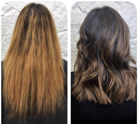 Color correction by Matthew before and after