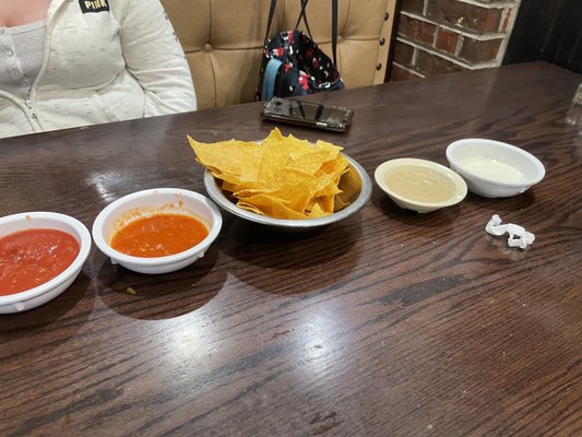 Salsa and dip assortment