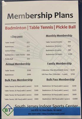 Membership Plans