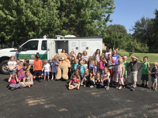 The children getting a visit from Placer County Animal Control!