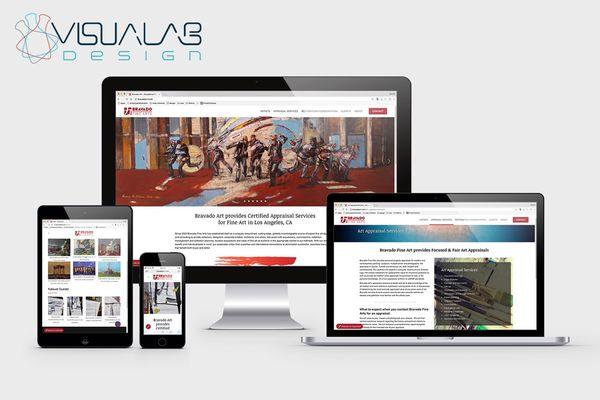 Responsive web design for Bravado Art by Visualab Design - https://visualabdesign.com/