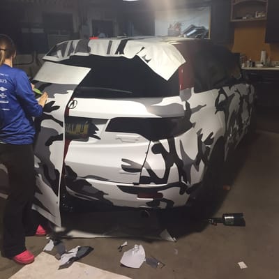 Snow Camo vehicle wrap!!