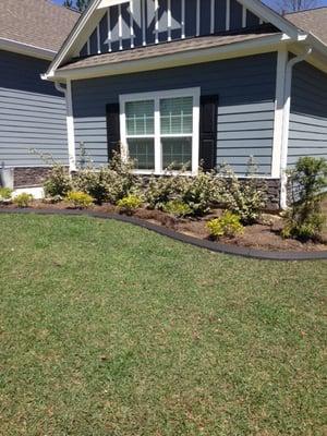 Jet black color curbing