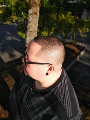 Skin fade and line up.