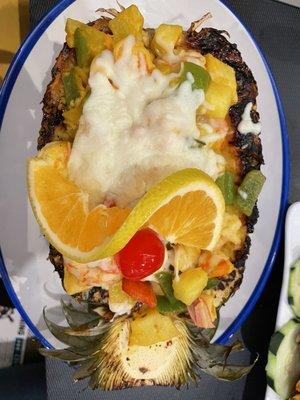 Piña rellena