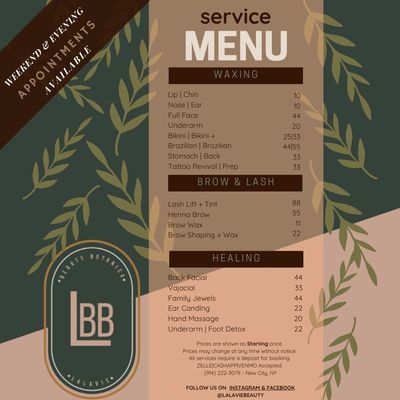 Service Menu