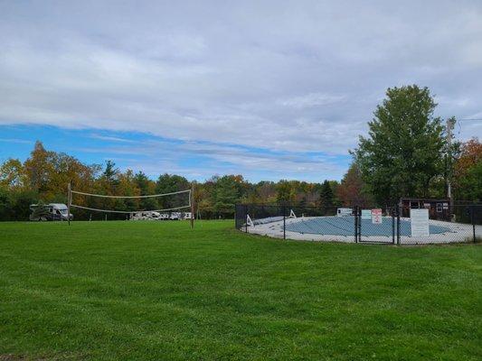 Pool and volleyball