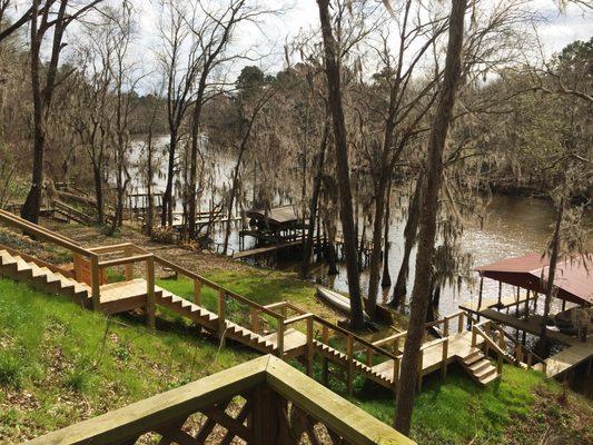 Caboose water view from back porch