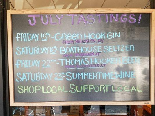 Tastings Friday and Saturday