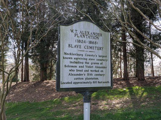 Alexander Plantation Slave Cemetery Marker