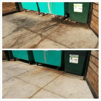 trash enclosure cleaning for all those hard to get rid of grease stains