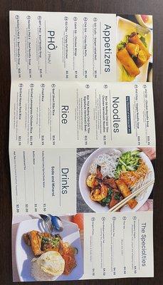 Pho Saigon's complete menu