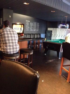 Pool table in this smaller bar.  Nice little spot!