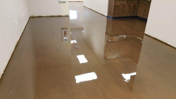 Metallic epoxy flooring in tomball, texas