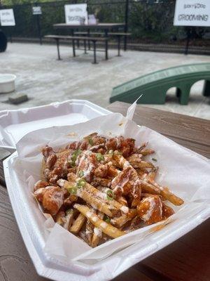 Special: Buffalo Garlic Parm Fries (at Lucky Dog Bark & Brew Cornelius)