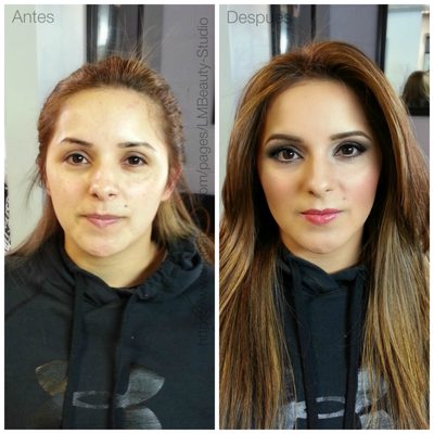 Before and after makeup