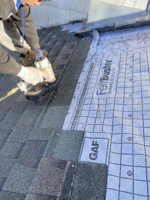 Asphalt shingle roof installation