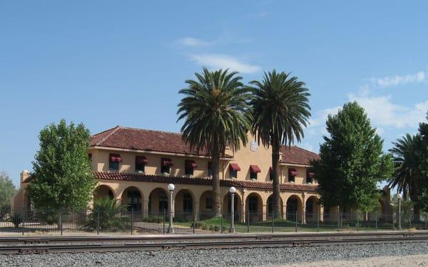 By Barbara Neff. July, 2011 while our family was en route Palm Desert - Denver. This old depot is magnificent!