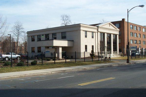 Commerical transformation of a 1940's brick office building into a financial office for a Credit Union