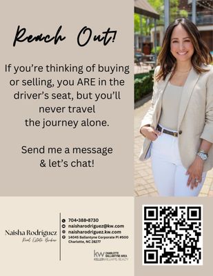 If you are thinking of buying or selling send me a message and let's chat! 
Naisha Rodriguez 
704*388*8730
nrodrealty@icloud.com