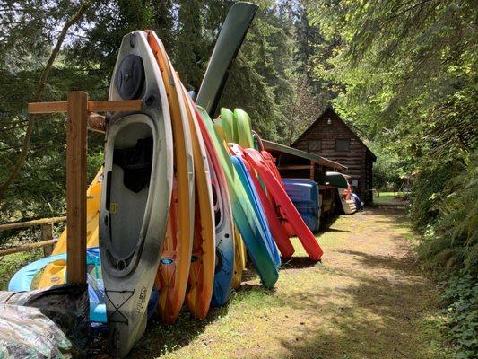 Water craft storage at the lake