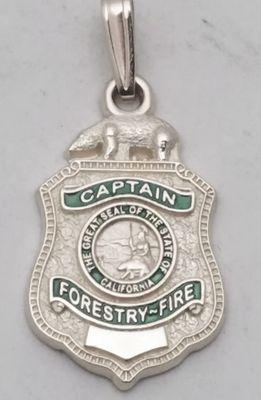 Cal Fire Department badge pendant at Jewelry Factory