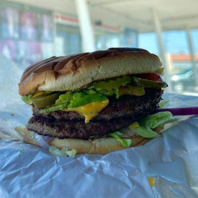 Double Jalapeño Avocado Burger