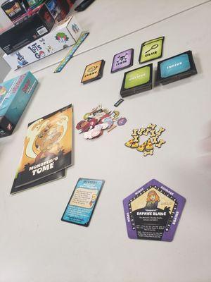 Parts of one of the boardgames available to play