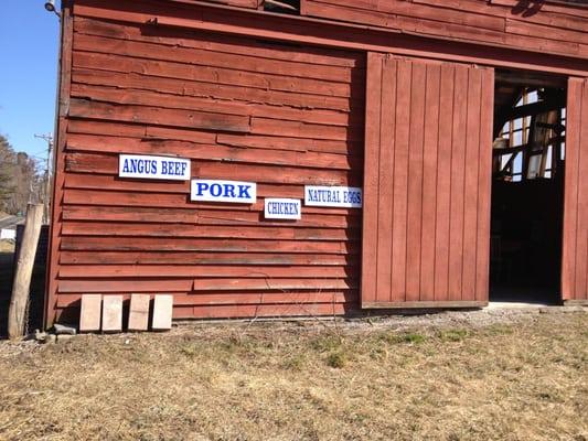 Store entrance on side of barn.