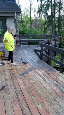 painting a deck