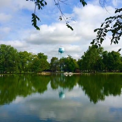 Water tower in Clearbrook park (and yes you can reach a pokestop from the backside).