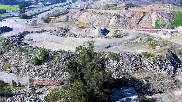 Large Landfill owned by Milan Captial, The site is right on Santiago Creek, which flows into the Bond and Diamond water retention reservoir.