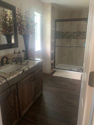 Finished bathroom remodel