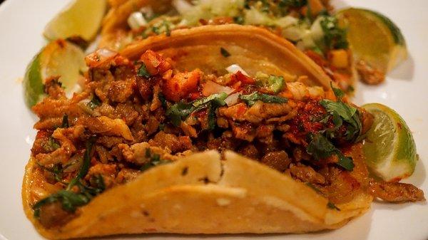 Tacos Al Pastor. 3 for $11