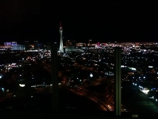 Nighttime view of the strip from Newport Lofts