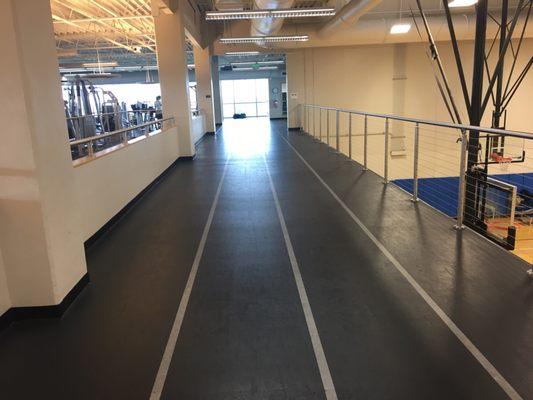 Upstairs indoor track.